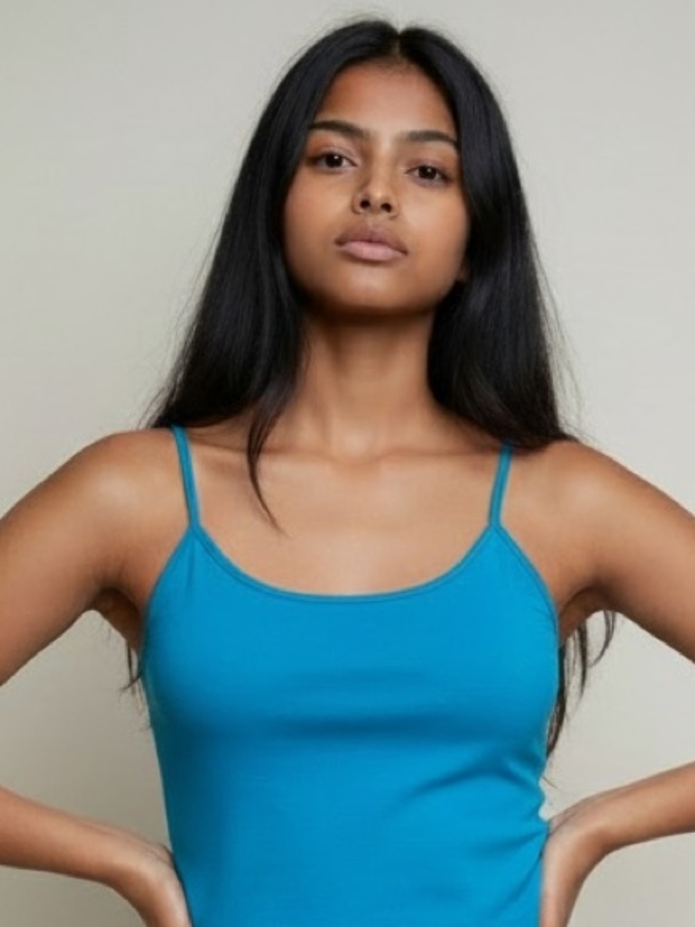 Guess Y2K Bright Teal Stretchy Tank Top